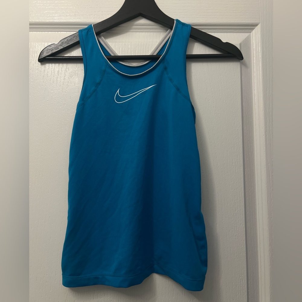 Nike Swoosh Blue Running Tank-top